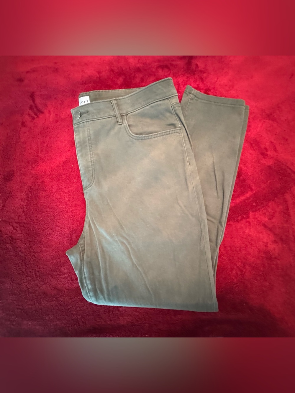 LOFT Olive Jeans